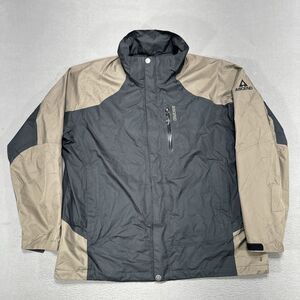 Ascend Jacket Mens XL Brown Black Zip Windbreaker‎ Lightweight Gorpcore No Hood